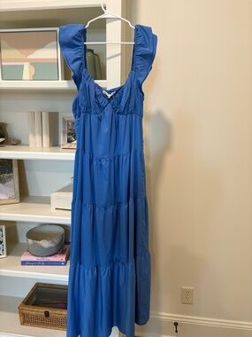 chinese dress ladies Eliza Striped Maxi Dress  Teal Poppy